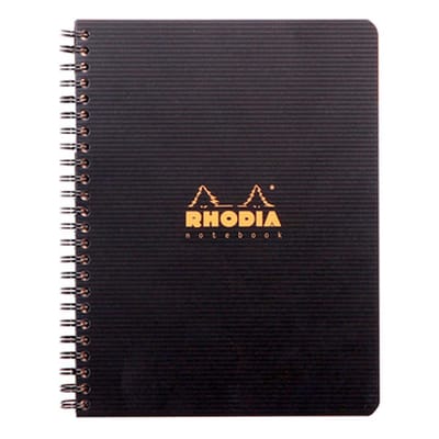 Rhodia Notitieblok - Spiraalbinding - A5+ - Gelijnd - 90g - 6 gaats - incl Bladwijzers - 80 vel