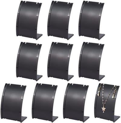 Allecto - Gebogen Ketting Display Stand - Sieraden Houder - Zwart