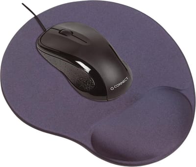 Q-CONNECT gel muismat met polssteun, grijs 20 stuks