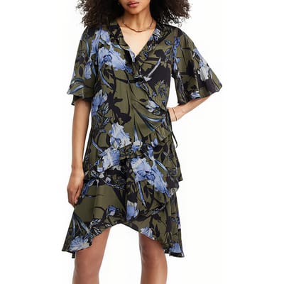 AllSaints Meagan Batu Dress Deep Khaki Green Größe: 4 | Midikleider Outlet | Damen | Braun