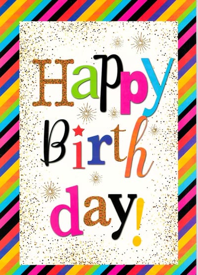 Wenskaart A4 - wenskaart XL - wenskaart - Happy birthday - enjoy your day - verjaardag - gefeliciteerd