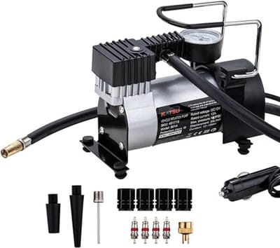 12V Bandenpomp Auto - Draagbare Luchtcompressor - Elektrische Bandenpomp - Compressor voor Auto, Motor en Fiets - Digitale Luchtpomp - Compact en Krachtig