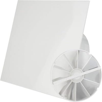 Badkamer Ventilator - Afzuigventilator Toilet - Vocht Afvoeren - Met Terugslagklep - Ø 100 mm - Wit