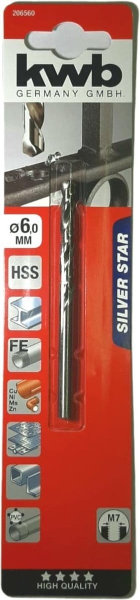 KWB - Metaalboor - Metaal-spiraalboor - Type HSS - 6mm
