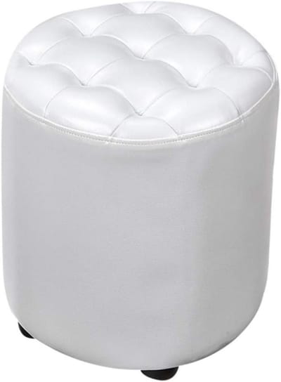 Kubus Poef - Voetenbank Hocker - Woonkamer Decoratie - Massief Houten Frame - 40x40x35cm - Rood