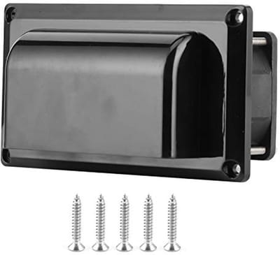 Zijventilator - Afzuiger Camper - Ventilatie Binnenruimte - Ingebouwd Gaas - 12V - Zwart