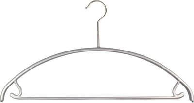 TopHangers [Set van 5] - Multifunctionele kledinghanger voor shirts / truien / blouses / broeken / rokken | Volledig voorzien van zilveren anti-slip coating | Gecertificeerd als 'Eco friendly' en 'Skin friendly' | 'Mawa 42U'