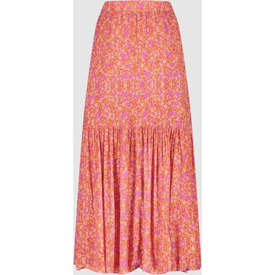 Circle of Trust Indy Skirt Dancing Flowers Size: XS | Maxi Skirts Outlet | Dames | Oranje