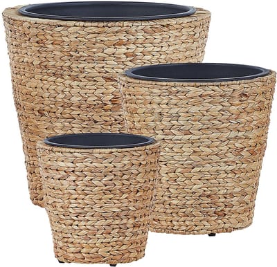 PLAKA - Bloempot set van 3 - Natuurlijk - Waterhyacinth