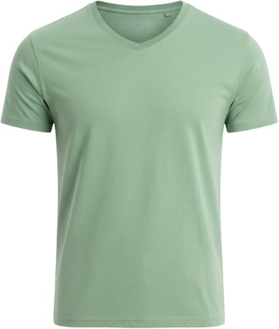 OMBRE T-shirt - Regular Fit - Katoen - Korte Mouw Groen S