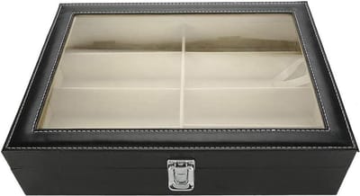 Opbergdoos voor brillen van PU-leer - Stijlvolle organizer voor display en opslag van brillen - Luxe brillenbox voor binnenshuis