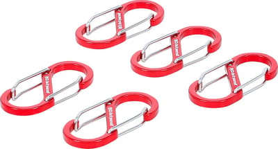 BGS Karabijnhaak-assortiment met dubbele opening aluminium 5 delig