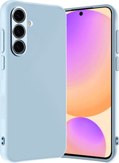 Hoes - Geschikt voor Samsung Galaxy S24 FE - Sterk & Shockproof - Hoesje Cover - Siliconen Case - Lichtblauw