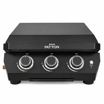 Patton Vigor D300 Plancha Gasbarbecue met Deksel en RVS Bakplaat - 3 Branders