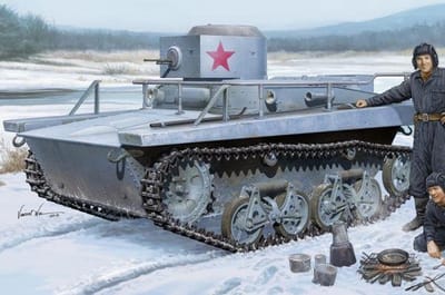 HobbyBoss 83820 1:35 Soviet T-37TU Command Tank Modelbouwpakket – Gedetailleerde Russische Amphibische Tank –