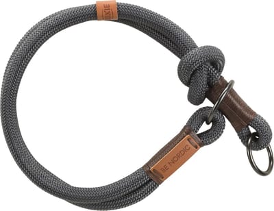 Halsband voor honden van touw en stof met verstelbare aanslag