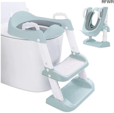 RFWR® Kindertoiletverkleiner met Trap en Zacht Kussen - Verstelbaar en Opvouwbaar