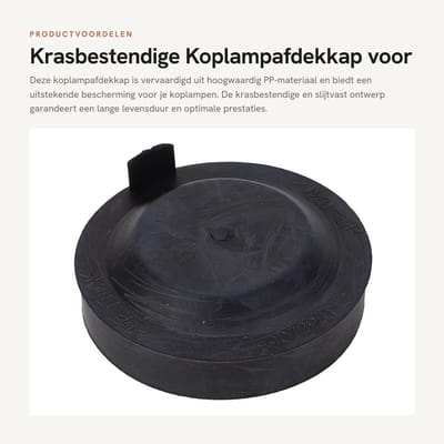 Dailygoods- Stofkap Krasbestendig - Koplampafdekkap - Slijtvast PP-Materiaal - Lange Levensduur - Bescherming tegen Krassen - Compatibel met OE 7701047183/89001960 - Koplampafdekking