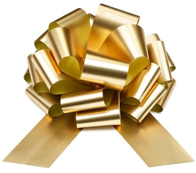 PartyDeco - Cadeaustrik Decoratieve grote gouden strik - 30 cm.