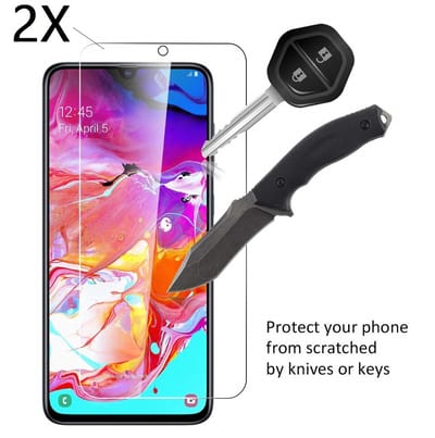 Ntech Samsung Galaxy A70 Screenprotector Tempered Glass - 2 Stuks