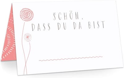 Tafelkaarten 50 Stuks | Premium Papier 300 g/m² | Dubbelzijdig Bedrukt | Bloemendecoratie | Ideaal voor Bruiloft, Verjaardag, Doop, Communie, Vormsel