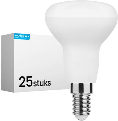 Modee E14 LED Lamp 4.9W - 470lm - 4000K - Neutraal Wit - LED Spot R50 - Vervangt 40W Halogeen Gloeilamp - 25 stuks