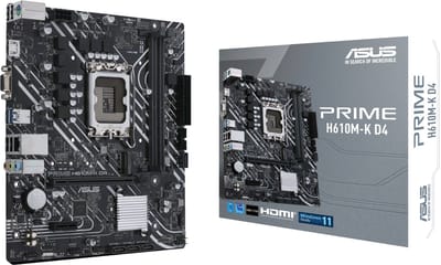 ASUS PRIME H610M-K D4 Moederbord - Intel H610 - Intel LGA1700 - DDR4 RAM - Micro-ATX