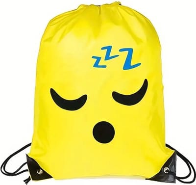 Emoji tas | Slapend gezicht | Smiley tas | Ideaal als gymtas/ zwemtas/ sporttasje