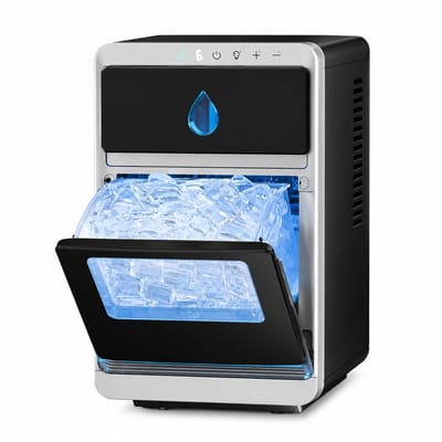 IJsblokjesmachine Zelfreinigend - 2 IJsblokjesformaten 15KG/24U Zwart