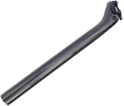 Fiets Zadelpen - Carbon Onderdeel - Comfortabel Fietsen - Ultralicht Hoge Sterkte - 30.8x400mm - Glanzend Zwart