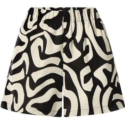 ESMARA Korte dames broek met linnen (Print, M (40/42))