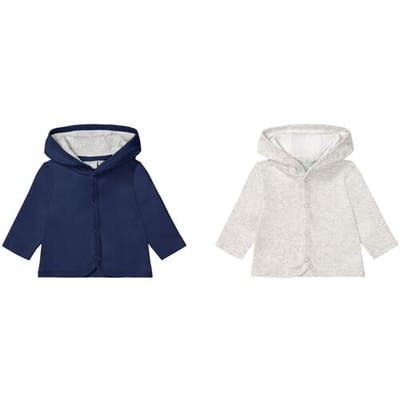 lupilu 2 baby vestjes (Marineblauw/Lichtgrijs, 74/80)