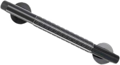 Douchegreep met textuur - Steunbeugel badkamer - Extra steun bieden - Lichtgevende ring - 580 mm - Zwart