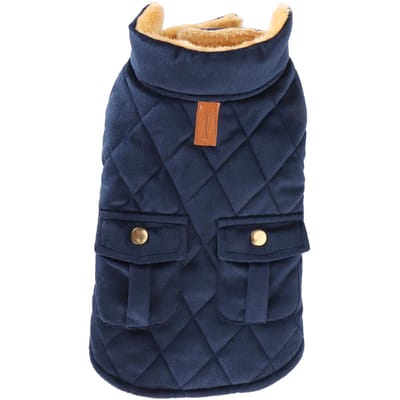 Manteau d'hiver chaud et confortable pour chien, coupe-vent, épais et tendance, avec poche M black
