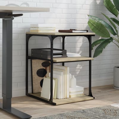 vidaXL - Printerkastje - 3-laags - 43x48x64 - cm - bewerkt - hout - sonoma - eiken