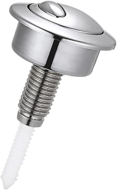 Toilet Spoelknop - Drukknop Toilet - Water Besparen - Dubbele Spoeling - 87 x 48mm - Zilver
