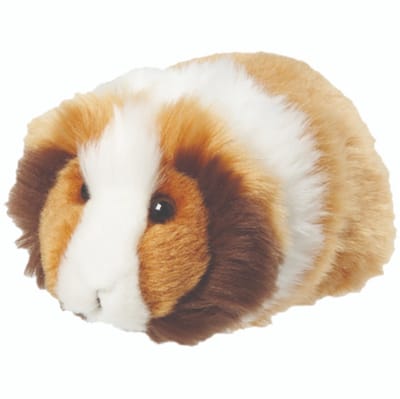 Nature Planet Knuffeldier Cavia - pluche knuffel - 13 cm - bruin/wit - huisdieren knuffel