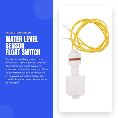 Dailygoods - Water Level Sensor - Float Switch - Hoge stabiliteit - Blauw - Veilig in gebruik - Voor Aquarium en Apparaten - 110 Volt