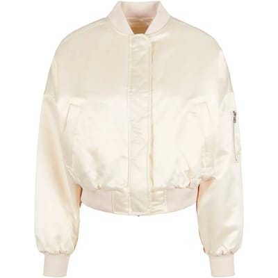 Urban Classics - Short Oversized Satin Bomber jacket - 3XL - Creme