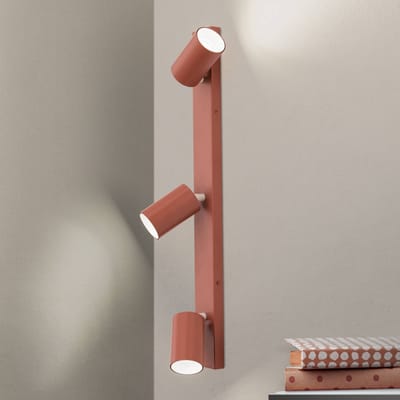 ORION Penn plafondspot, koraalrood, lengte 60 cm, aluminium