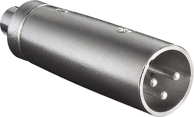 Powteq - Professionele XLR adapter - XLR male naar RCA/Tulp female - Mono - XLR 3 pins - Metalen behuizing