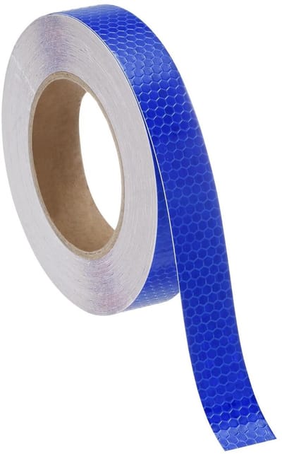 Reflecterende Zelfklevende Tape 2.5cm x 200cm in Lichtblauw voor Hoge Zichtbaarheid, Waterdicht en Ideaal voor Trailers, Trucks en Buitenwaarschuwingsborden