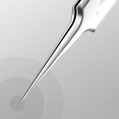Precisie Pincet - Haar Pincet - Huidverzorging - Schuine Punten - 11.7 cm - Zilver