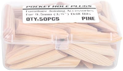 Dailygoods- Pocketgatplug 50 Stuks - Houten Pluggen - Schroeven - Schuine Gaten - Houtbewerking Gereedschap - Licht en Duurzaam - Houtplug