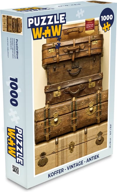 Puzzel Koffer - Vintage - Antiek - Legpuzzel - Puzzel 1000 stukjes volwassenen