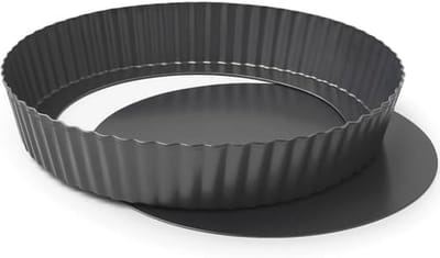 Diepe Quichevorm 30 cm - Springvorm voor Cheesecake en Taarten - Ronde Bakvorm met Losse Bodem - Anti-aanbaklaag