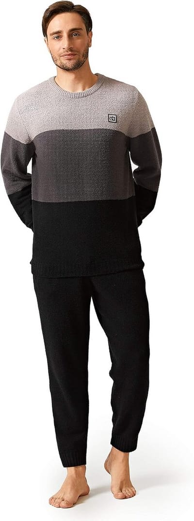 Zachte Fleece Herenset Pyjama - Comfortabel en Warm