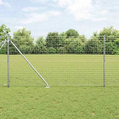 vidaXL - Euro-hek - met - grondpennen - 10 - x - 1,2 - m - Gegalvaniseerd - staal - Mesh