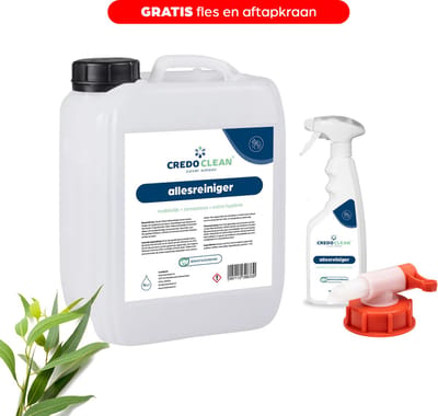 Credo Clean Allesreiniger – Milieuvriendelijk & Biologisch Afbreekbaar – Voor Keuken, Interieur, Glas & Spiegels – Tea-Tree – 5 Liter Jerrycan