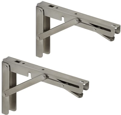 1 Paar Roestvrij staal klapconsoles for zware lasten 200 x 120 mm draagkracht tot 150 kg van SOTECH